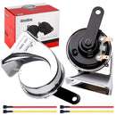 Set of 2 High-Volume 12V Dual Tone Waterproof Electric Snail Horns
