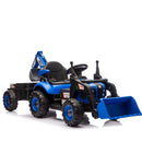 24V Electric Ride-On Tractor Toy for Kids with Versatile 4-in-1 Attachments
