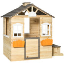 Wooden Outdoor Playhouse for Kids Garden Pretend Play and Adventure Cottage