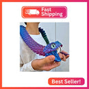 Dpcirk 35.5-inch Giant 3D Printed Snake Figure with Articulated Teeth and Flexibility