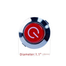 Crimson Circular Power Switch for Ride-On Vehicles
