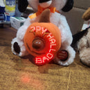 Set of 2 New Singing Animated Plush Puppy Dogs with Halloween Pumpkin Theme