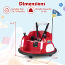 Red 12V Battery-Powered Kids Bumper Car with 360° Spin & Remote for Ages 1.5-6