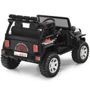 12V Black Electric Ride-On Truck for Kids with Remote Control, Lights, and Music