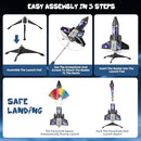 Kids' Outdoor Rocket Launcher with 200ft Launching Capability | Auto-Launching Parachute Toy