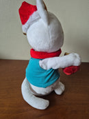 GEMMY SINGING CAT PLUSH TOY "OH CHRISTMAS TREE, YOUR ORNAMENTS ARE NO MORE"