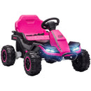 Dual Motor 24V Kids Electric Ride-On Car with Remote Control and Suspension in Pink