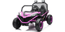 24V Kids 2-Seater Off-Road Ride-On UTV Car with 400W Motor, EVA Wheels, and Remote Control - Purple