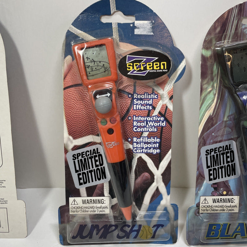 Digital Screen Game Pens Set of 3 Featuring Basketball, Blading, and Football Classic Toys