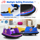 12V Remote Control 360° Spinning Bumper Car for Kids - Blue