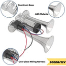 12V 600DB Dual Electric Air Horn for Trucks - Super Loud Sound