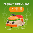 12V Children’s Hamburger Ride-On Car with Remote Control, 360° Spins, Bluetooth, and LED Lights
