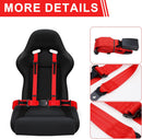 4-Point Safety Harness Set - 2 Inch for Go Karts, UTVs, ATVs, Racing Red