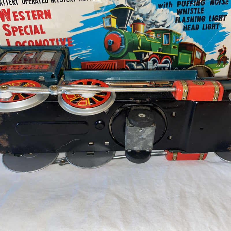 Vintage 1960s Western Special Battery-Operated Locomotive with Original Box