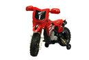 Honda CRF250R 6V Red Ride-On Dirt Bike with Training Wheels and Music for Ages 3-8