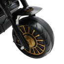 Black Electric Dual Drive 3-Wheel Ride-On Motorcycle for Kids with LED Lights🏍️