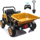 24V Electric Dump Truck Ride-On Toy for Kids with 4WD and Remote Control