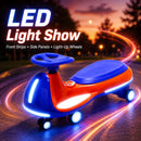12V Electric Twisting Ride-On Car for Kids Aged 3-6 with LED Lights and Music