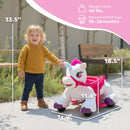 12V Electric Horse Toy with Carrot Accessory, Comb, and Animal Sounds