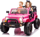 12V Electric Car for Kids with Parental Control and 2-Seater Truck Cover