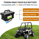24V 8Ah Lightweight Lithium Battery for UTVs and Ride-On Toys