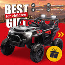 24V Electric UTV for Kids, 400W Ride-On Truck with Parental Remote and LED Lights, Blue