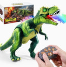 RC T-Rex Dinosaur Toy with 7 Color Spray and Forward Movement for Ages 3+