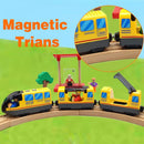 Electric Train Set Compatible with Wooden Tracks for Kids Aged 3 to 5