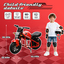 Children's Electric Motorcycle with 24V 300W Power and 14" Wide Tires, Speed Up to 11.18 MPH