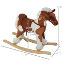 Deluxe Wooden Toddler Rocking Horse Chair with Nursery Rhyme Design