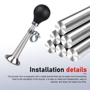 Classic Chrome Metal Bicycle Air Horn with Retro Squeeze Design