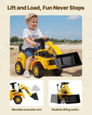 Fun Musical Excavator Ride-On Toy with Storage for Toddlers Aged 19-36 Months