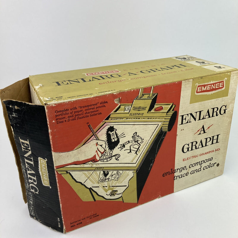 Vintage 1963 Electric Enlarg-A-Graph Drawing Aid Model 4108 Mint in Box
