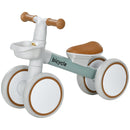 Green Balance Bike for Toddlers 1-3 Years, Adjustable Seat, Quiet Wheels, No Pedals