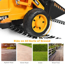 Yellow 6V Battery-Powered Ride-On Excavator Digger with Digging Bucket