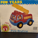 Megcos Press'n Go Fire Truck Toy for Preschoolers 6"