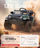 Bluetooth-Enabled 12V Green Ride-On Car for Toddlers