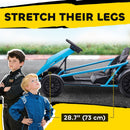 Blue 24V Electric Drift Go Kart for Children Aged 8 to 12, Dual Speed Options