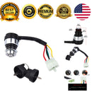 5 Wire Ignition Key Switch Featuring Waterproof and Dustproof Covers for 50cc-250cc ATVs