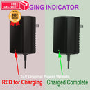24V Black Charger for Kids' Ride-On Cars and Large Battery Toys