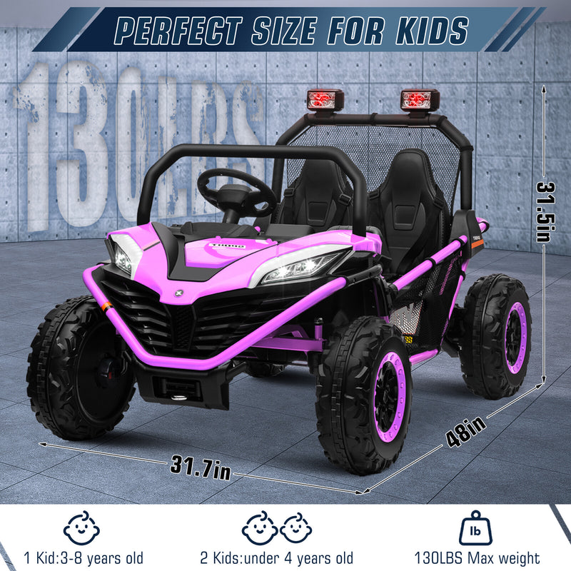 24V Electric Kids Ride-On UTV Truck with 2 Seats, 4WD and Remote Control, 4x80W Motors