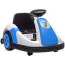 Qaba Blue Electric Bumper Car for Kids with Large Wheels