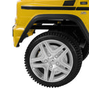 JOYLDIAS Yellow 12V Electric Truck Toy for Kids with LED Lights, Music, and Remote Control