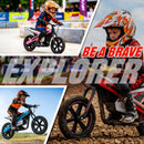 300W 24V Kids Off-Road Electric Balance Bike with LED Lights and Music, 2 Speed