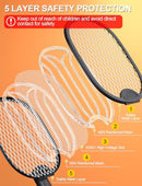 Dual Function Electric Bug Zapper Racket 4000V, Black