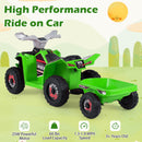 Children's 6V Battery-Operated Electric ATV with Detachable Trailer