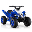 Navy 12V Electric Kids ATV Quad with LED Lights and 7 mph Speed