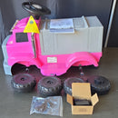 Garvee Kids' Pink/Gray Electronic Fire Truck Ride-On for Ages 3-4