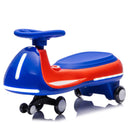 12V Kids Electric Wiggle Car with Bluetooth Music - 2 in 1 Design and 5MPH Speed in Blue