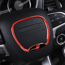 B-Style Red Central Control Steering Button Frame for Car Interior Enhancements